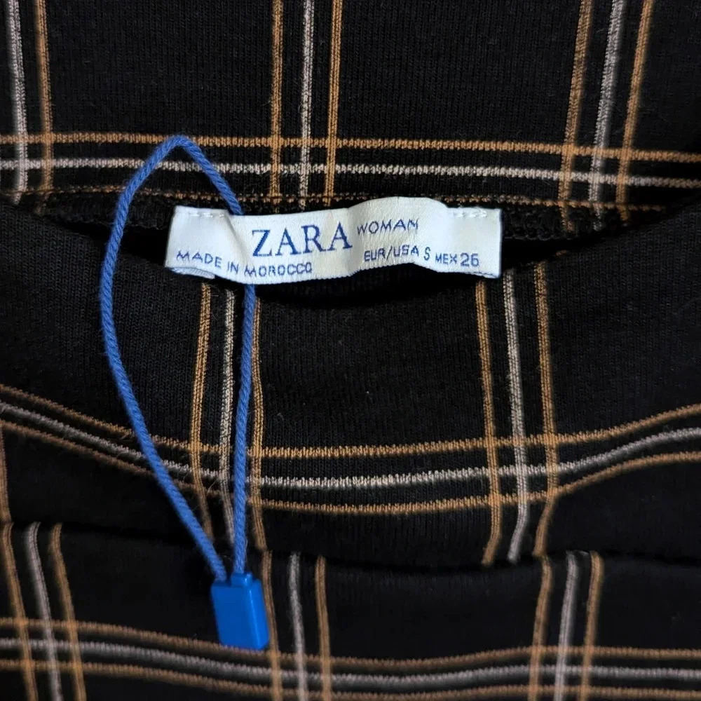 Zara Belted Plaid Top - Picture 5 of 5